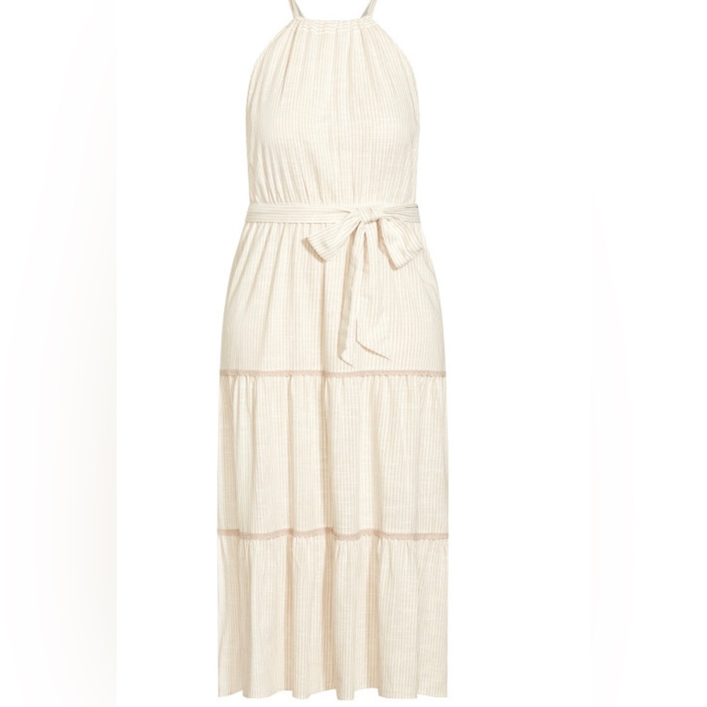 Avenue Raine  halter neck dress 18 W Natural color. new in package. - Picture 5 of 8